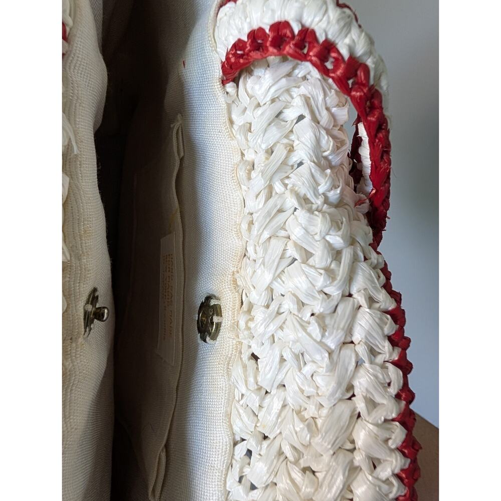 Vintage Magid Straw Strawberry Tote Bag Handbag Woven Raffia Cottagecore... - Picture 12 of 16